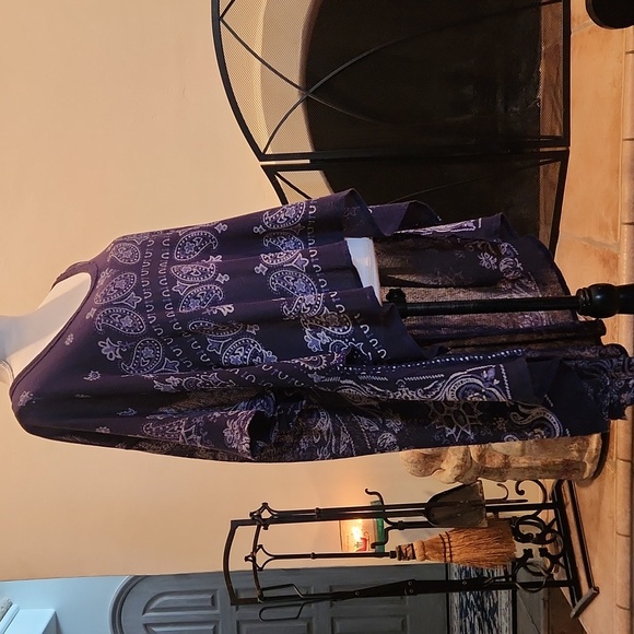 Free People No Matter What Paisley Paisley Cotton Oversized Top | Medium - Picture 9 of 13